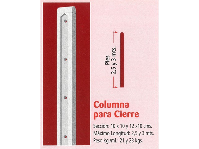 Columna para cierre