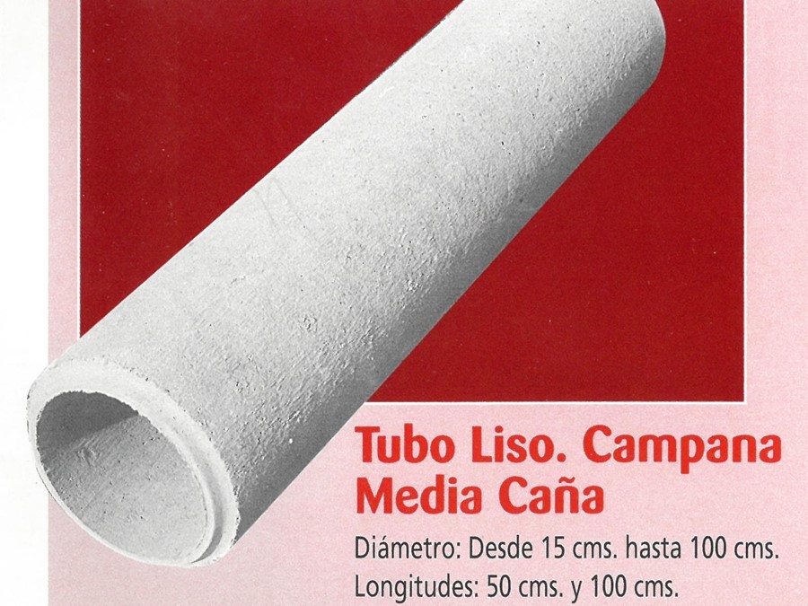 Tubo liso. Campana media caña